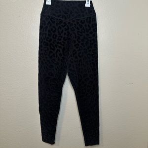 Balance Athletica Lux Leggings Black Velvet Leopard Small